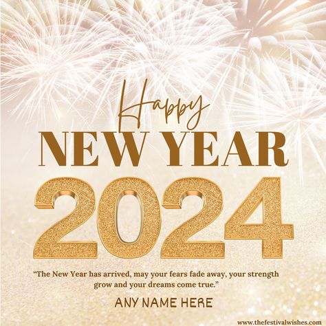 happy new year 2024 wishes with name Standing Pouch, Candle Images, Birthday Wishes Cake, Happy New Year 2024, Happy New Year Wishes, New Friendship, Print Calendar, New Year Greetings, New Year Wishes