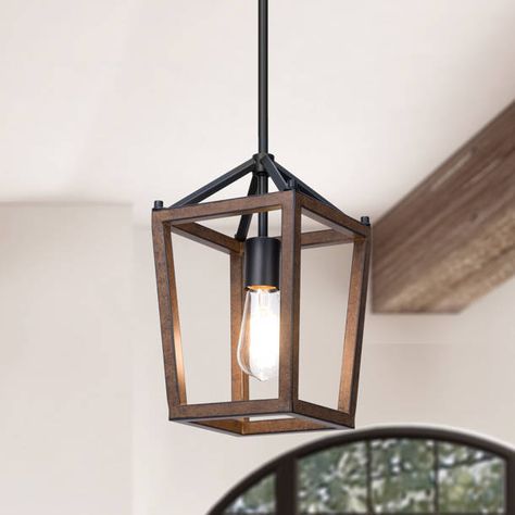 Gracie Oaks Jaisyn 4-Light Antique Brown Lantern Pendant Light Fixtures & Reviews | Wayfair Cabin Lighting Fixtures, Linear Aesthetic, Led Kitchen, Foyer Hallway, Chandelier Vintage, Edison Light, Farmhouse Ceiling Fan, Lantern Pendant Lighting, Cage Pendant Light