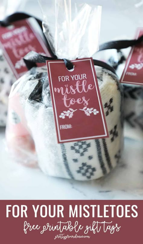 Teacher Gifts Socks, Manicure Gift Ideas, How To Wrap Socks As A Gift Cute Ideas, Sock Christmas Gift Ideas, Fuzzy Socks Christmas Gift Ideas, Teacher Coworker Gifts Christmas, Cozy Socks Gift Ideas, Mistletoes Gift, Secret Santa Gift Ideas For Coworkers