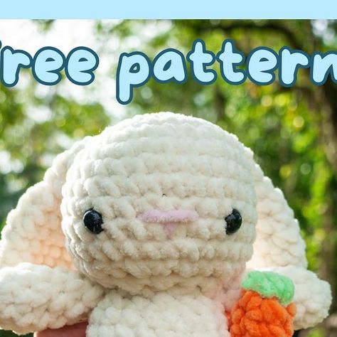 one cent crochet on Instagram: "🐇 free bunny pattern! 🥕 in celebration of reaching 4k followers, i’ve released this free bunny pattern which i would love for all of you to use! saves & shares are appreciated! please do not repost. #crochetbunny #crochetfreepatterns #freepattern #freepatterncrochet #freepatternamigurumi #crochetaddict #crochetrabbit #amigurumi #plushie #bunnyplush #crochetpattern #crochetfreepattern" Chunky Bunny Crochet Pattern, Crochet Free Bunny Patterns, Chunky Bunny Crochet Pattern Free, Crochet Amigurumi Rabbit, Easy Bunny Crochet Pattern Free, How To Crochet A Bunny, Free Crochet Bunny Pattern, Free Crochet Patterns Plushies, Rabbit Crochet Pattern Free