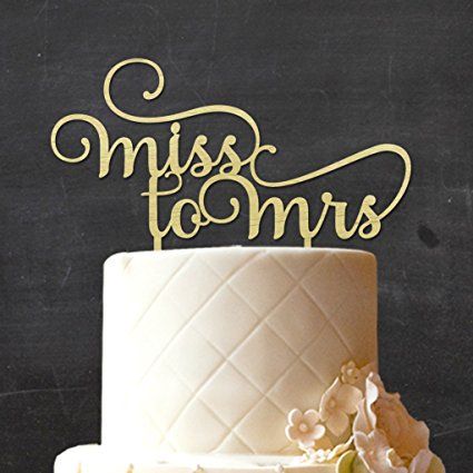 Amazon.com: "Miss To Mrs" Bridal Shower Cake Topper Custom Rustic Wooden Wedding Cake Topper Cake Decoration 7"-8" Inches Wide: Grocery & Gourmet Food Wooden Wedding Cake, Best Bridal Shower Gift, Bridesmaid Tips, Bridal Shower Cake Topper, Miss To Mrs, Bridal Shower Cake, Topper Cake, Hrithik Roshan, Wooden Wedding