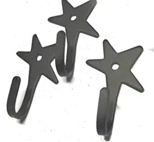 Amazon.com: Wrought Iron Hook-Star Shaped-Lot of 3-Hand Made : Home & Kitchen Decorative Coat Hooks, Wrought Iron Hooks, Wall Mounted Hooks, Iron Hook, Forging Metal, Utility Hooks, Nails And Screws, Hand Forged Iron, Decorative Hooks