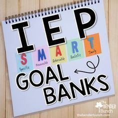 IEP goals, IEP goal banks, special education, sped goals, writing sped goals Goals Writing, Iep Organization, Iep Meetings, Sped Classroom, Life Skills Classroom, School Slp, Teaching Special Education, Iep Goals, Learning Support