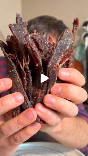 Sonny Hurrell on Instagram: "Rosemary salt Beef jerky is my new favorite flavor of jerky. I thought it was gonna be tasty but this was surprisingly delicious. If you can’t find the top round cut just go for flank steak 🥩 happy cooking my friends. Rosemary salt recipe full batch 1 cup kosher salt 14 sprigs rosemary stripped 8 sprigs sage stripped 3-5 cloves of garlic (3 if they are big and 5 if small) 1 lemon zested Rosemary salt recipe 1/2 batch 1/2 cup kosher salt 7 sprigs rosemary stripped 4 sprigs sage stripped 2 cloves garlic 1/2 lemon zested Rosemary salt weighted recipe 250 grams kosher salt 8 grams fresh sage leaves 16 grams fresh rosemary leaves 20 grams fresh garlic 3 grams fresh lemon zest #beef #beefjerky #jerky #homecooking #food #foodie #cooking #cook #steak" Rosemary Salt Recipe, Salt Beef, Best Beef Jerky, Black Pepper Beef, Rosemary Salt, Making Jerky, Cook Steak, Meat Processing, Organic Cooking