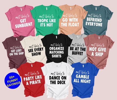 Funny Group Vacation Shirts, Group Cruise Tshirt Ideas, Cruise Shirts Funny, Group Cruise Shirts, Group Cruise, Family Cruise Shirts, Family Vacation Shirts, Cruise Shirt, Family Cruise