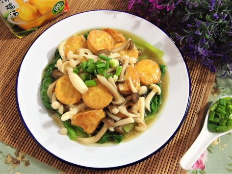 Tofu Recipes Chinese, Shimeji Mushroom Recipe, Egg Tofu Recipes, Shimeji Mushroom, Recipe Tofu, Tofu Recipes Easy, Egg Tofu, Braised Chicken Breast, Soft Tofu