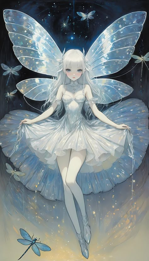 Fairy Anime, Fairy Artwork, Dark Anime Guys, Dnd Art, Anime Wolf, Anime Fairy, Anime Animals, Fantasy Fairy, Anime Princess