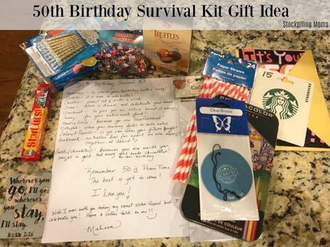 50th Birthday Survival Kit, 50 Birthday Gift Baskets, Birthday Survival Kit, Can't Be Together, 50th Birthday Gag Gifts, Funny 50th Birthday Gifts, Birthday Care Packages, Survival Kit Gifts, 50th Birthday Gifts For Woman