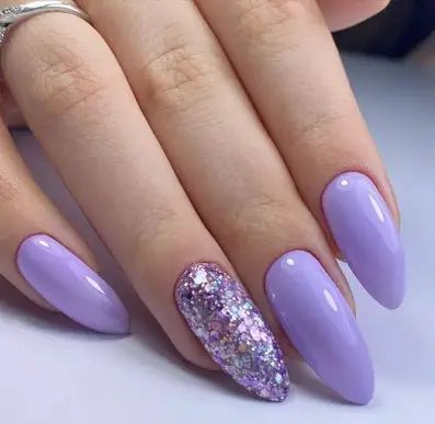 Lavender Nails Spring 2024: The Quintessential Guide for the Fashion-Forward Woman Lavender Round Nails, Lavender Oval Nails, Lavender Almond Nails, Purple Nails 2024, Spring Nails 2024 Lavender, Summer Nail 2024 Trends Purple, Spring Nail Polish Colors, Romantic Nails, Lavender Nails