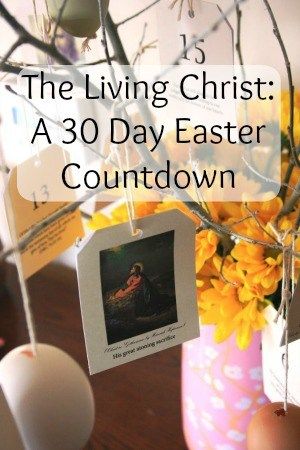 Lds Easter Activities, 30 Day Countdown, Lds Easter, Easter Countdown, Easter Scriptures, Spiritual Ideas, Countdown Activities, Bible Videos, Christ Centered Easter