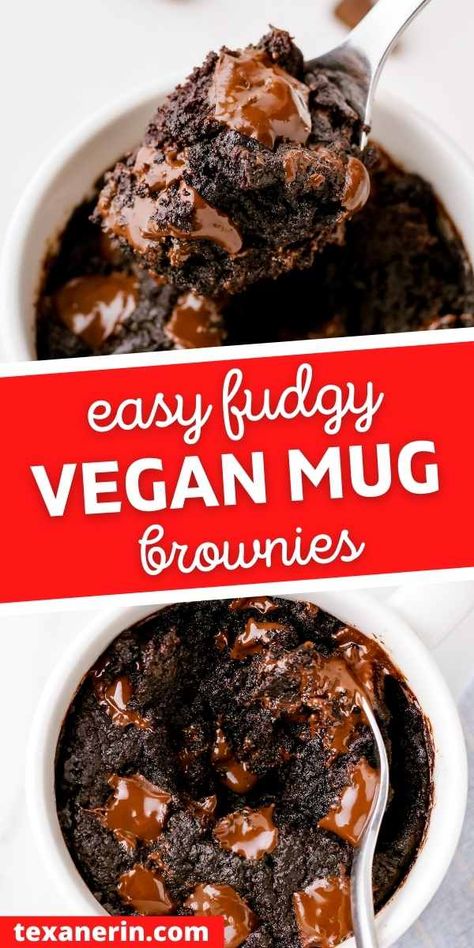 Vegan Mug Brownie - Texanerin Baking Dairy Free Single Serve Dessert, Vegan Brownie Mug Cake, Gf Mug Brownie, Oat Flour Mug Brownie, Vegan Dessert In A Cup, Gluten Free Vegan Mug Cake, Gluten Free Brownie Mug Cake, Vegan Brownie In A Mug, Dairy Free Mug Desserts