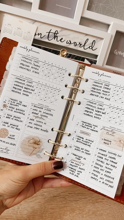 How To Organize Planner, Moterm Planner Setup, A6 Planner Ideas, Planner Aesthetic Ideas, Muji Journal, Planner Photoshoot, Minimalist Journaling, Planner Rings, Planner Page Ideas