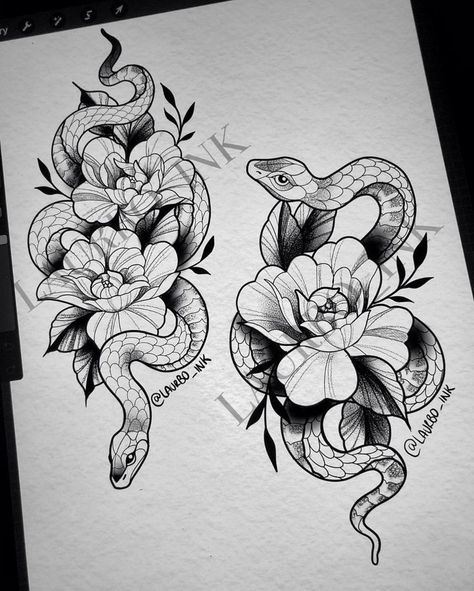 Snake And Flowers, Underarm Tattoo, Cobra Tattoo, Black And White Snake, Tattoo Snake, Snake Tattoos, Snake Tattoo Design, Forearm Tattoo Women, Delicate Tattoo