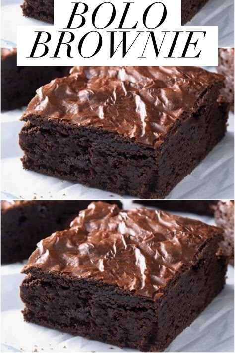 Que tal preparar uma receita sensacional de bolo de brownie? Fica maravilhosa e todos que provarem a receita vão pedir mais um pedaço. Vamos aprender? CLIQUE NA IMAGEM para ver o passo a passo. #bolo #chocolate #bolodechocolate #brownie #receitas #receitadodia Bolo Brownie, Brownie Recipe With Cocoa, Boxed Brownie Recipes, Brownie Recipe Video, Brownie Fit, Brownie Cake Recipe, Nutella Brownie, One Bowl Brownies, Oreo Brownie