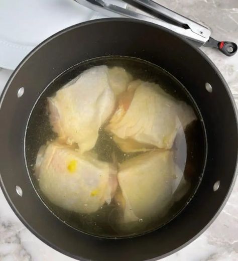 How Long To Boil Chicken Thighs For Soup and Stew How Long Does It Take To Boil Chicken, Boiled Chicken Thigh Recipes, Chicken Thigh Soup, Boil Whole Chicken, Boiling Chicken, Boil Chicken, Cooking Chicken Thighs, Boiled Chicken Recipes, Chicken Stock Recipe