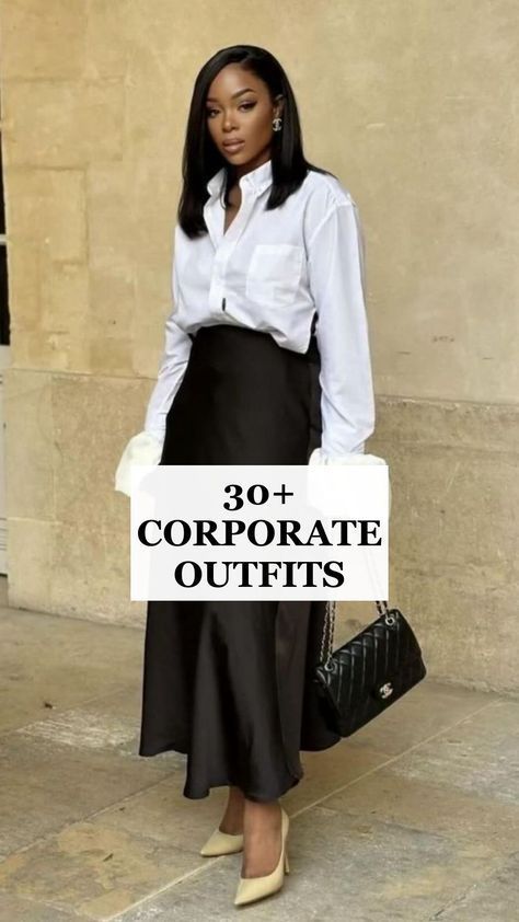 Discover 30 Corporate Outfits That Make You Feel Like a Goddess! From chic professional outfits skirt women love to versatile date night outfit slacks, elevate your work wardrobe with these stunning looks. Explore women suits casual and work attire aesthetic for a stylish office vibe. Get inspired by cute work outfits aesthetic and outfits aesthetic business that blend professionalism with flair. Whether you're searching for cool outfits for college or rich aesthetic clothes for your everyday... Work Outfit Combinations For Women, Boss Lady Outfit Classy Professional, Beautiful Work Outfits, Black Skirt Office Outfit Classy, Executive Clothes For Women, Navy Blazer Grey Pants Outfit Women, Woman's Business Professional, Office Outfits Women Hourglass Shape, Coastal Business Attire