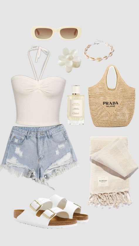 beach outfit Appropriate Beach Outfits, Bahamas Outfit Ideas Cruise, Florida Holiday Outfits, Ocean Girl Aesthetic Outfits, Beach Vacation Outfits Aesthetic, Beach Outfit Inspiration, Beach Outfit Ideas Women, Beach Clothes Vacation Outfit Ideas, Cute Beach Fits