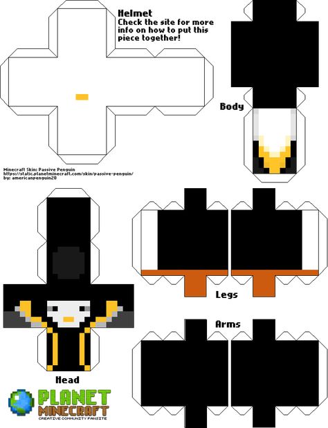 Minecraft Penguin, Papercraft Minecraft Skin, Minecraft Skin, Minecraft Skins, Penguins, Minecraft, Floor Plans, Skin, Paper Crafts