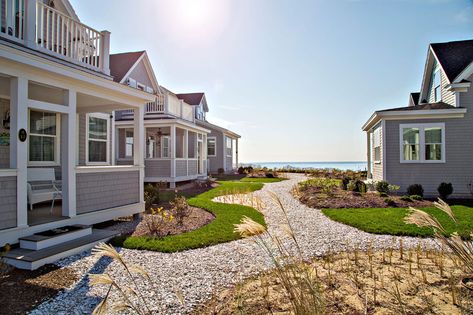 Resilience and Sustainability Through Pocket Neighborhoods - Mighty House Construction Ross Chapin, Cottage Community, Pocket Neighborhood, Oceanfront Cottage, Exposed Ceilings, Tiny House Village, New Urbanism, Cape Cod Style House, Community Housing