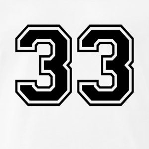 Sports Number 33 - Men's Premium T-Shirt Cricut Letters, Sports Numbers, Number Tattoos, 13 Tattoos, Favorite Number, Stencil Font, Lucky 13, Number 13, Logo Number