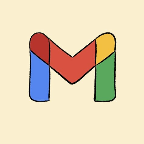 Gmail Aesthetic Icon, Google App Icon Aesthetic, Gmail Icon Aesthetic, Color App Icons, App Icon Theme, Vintage App Icons, Gmail Icon, Vintage App, Drawn Icons