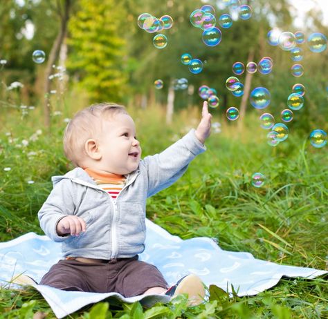 Baby Birthday Photoshoot, 9 Month Old Baby, Monthly Baby Pictures, Bubble Fun, Halloween Goodie Bags, Monthly Baby Photos, Baby Play Activities, Carnival Prizes, 6 Month Old Baby