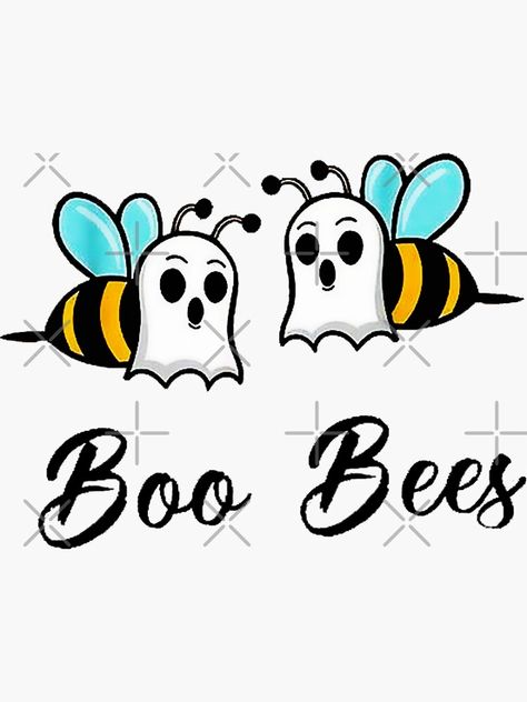 Ghost Bee Drawing, Cartoon Bees Tattoos, Boo Bees Tattoo, Boo Bees, Bees Stickers, Boo Bees Tshirt, Bee Rocks, Bee Pictures, Bee Tattoo