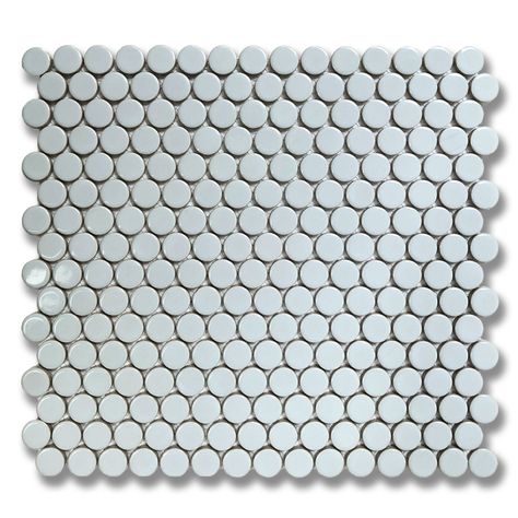 Penny Rounds Neptune (G) | Products | AKDO Tile Dealers Akdo Tile, Penny Floor, Penny Round Mosaic, Penny Round, Hard Water, Bold Stripes, Mid Century House, Ceramic Tile, Ceramic Tiles