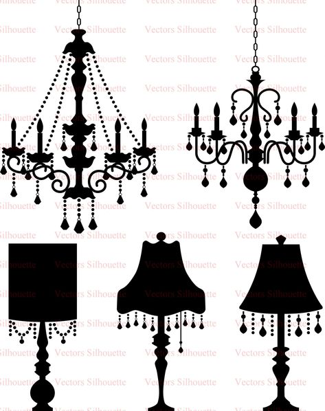 Ornate Chandelier Silhouette Vectors SVG 1, svg, dxf, Cricut, Silhouette Cut File, Instant Download Chandelier Silhouette, Ornate Chandelier, Dinosaur Silhouette, Cat Silhouette, Silhouette Cut, Silhouette Designer Edition, Cricut Silhouette, Cricut Design, Instant Download