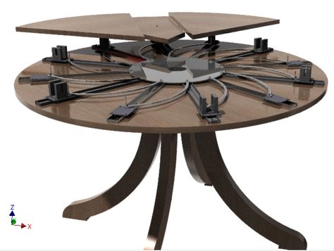 SELF EXPANDING TABLE Expanding Round Table, Capstan Table, Expandable Round Dining Table, Expanding Table, Dining Room Furniture Design, Cnc Table, Expandable Table, Wood Carving Furniture, Chair Design Wooden