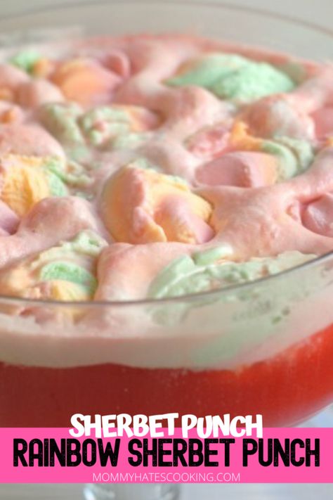 Rainbow Sherbert Punch, Best Sherbet Punch Recipe, Rainbow Sherbet Punch, Sherbet Punch Recipes, Sherbet Ice Cream, Sherbet Punch, Party Punches, Blue Punch, Gardening Party