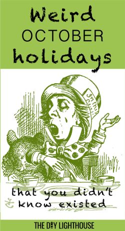 Weird October holidays you never knew existed! Crazy, unique, and bizarre holidays in October that you should be celebrating! October Holidays 2023, October National Days 2023, October Holidays 2024, Ltc Activities, Holidays In October, National Celebration Days, Monthly Holidays, National Holiday Calendar, Silly Holidays