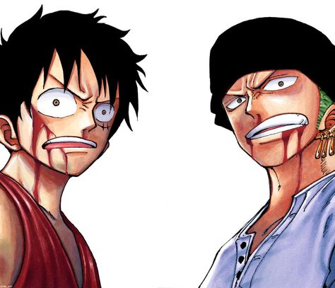 One piece luffy & zoro Zoro Pfp Pre Timeskip, Zoro Manga Icon, One Piece Manga Colored, Afro Luffy, Zoro One Piece Manga, Zoro And Luffy, Luffy And Zoro, Zoro Luffy, Read One Piece Manga