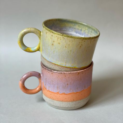 Peach Ceramic, August 26, Ceramic Mug, Close Up, Glaze, Textiles, Mug, Ceramics, Purple