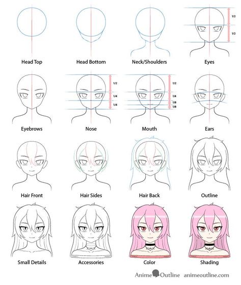 Draw Anime Faces Step By Step, Step By Step Manga Drawing, How To Make Anime Body Step By Step, How To Draw Anime Bodies Step By Step, How To Draw An Anime Face Step By Step, Easy Anime Face Drawing, Drawing Anime Bodies Step By Step, Cute Easy Anime Drawings Step By Step, How To Draw Anime Style Step By Step