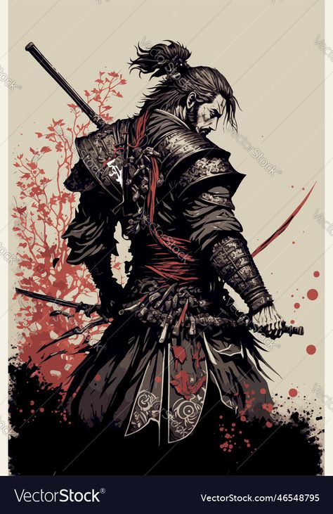 Samurai Art Tattoo, Samurai Warrior Drawing, Japanese Samurai Art, Japanese Warrior Tattoo, Samurai Drawing, Samurai Warrior Tattoo, Ronin Samurai, Japanese Art Samurai, Samurai Tattoo Design