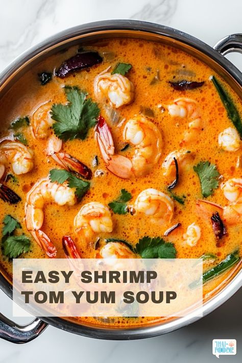 Are you longing to learn the secrets behind the classic Shrimp Tom Yum Soup? It's easier to make than you think and full of all the sour, spicy Thai flavors you love! Soup Shrimp Recipes, How To Make Tom Yum Soup, Thai Shrimp Soup Recipes, Asian Shrimp Soup, Soup Tom Yum, Shrimp Tom Yum Soup Recipe, Asian Recipes With Shrimp, Shrimp Thai Soup, Tom Yum Soup Recipe Chicken