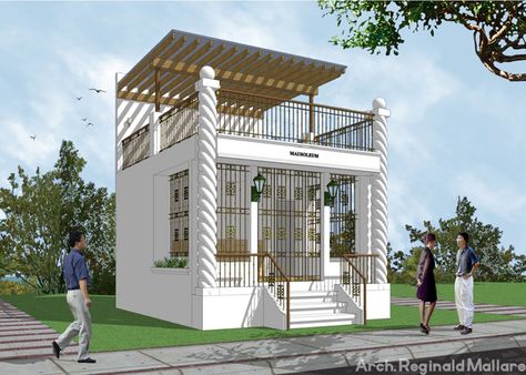 Proposed 2-Storey Mausoleum by Arch. Reginald A. Mallare, via Behance Modern Mausoleum Design, Mosuleum Design, Small Mausoleum Modern Design, Mausoleum Modern Design, House Plans Philippines, Mausoleum Design, Memorial Park Design, Interior Design Philippines, Philippines House