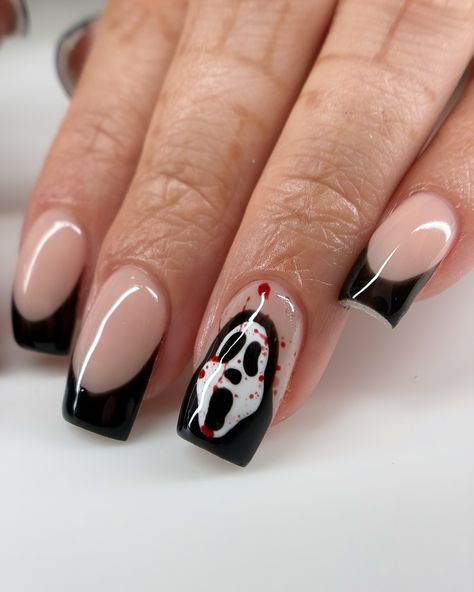 What’s your favorite scary movie?? I need some recommendations 👻🎃 #halloweennails #nailinspo #nails #gelx #nailtech #screamnails #ghostface #gelnails #luminarynailsystems #apresgelx #vbeautypure Ghostface Nails, Scary Movie, Ghost Faces, Scary Movies, Nail Tech, Halloween Nails, Scream, Nail Inspo, Gel Nails