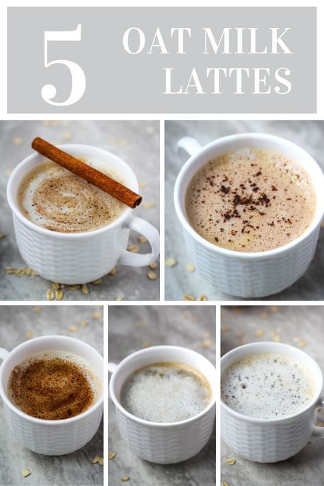 Learn how to make a creamy, frothy, simple oat milk latte with endless flavor combinations including plain, pumpkin spice, mocha, gingerbread, and vanilla! Coffee Recipes With Oat Milk, Dairy Free Coffee Drinks, Oatmilk Drinks At Home, Oat Milk Cappuccino, Coffee With Oat Milk Recipe, Oatmilk Coffee Recipe, Oat Milk Coffee Recipe, Oatmilk Drinks, Oatmilk Recipes