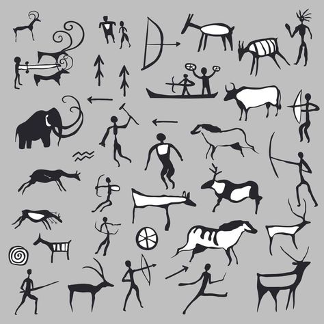 American Drawing, Neolithic Art, Petroglyphs Art, Native American Drawing, Art Native American, Ancient Drawings, Cave Drawings, History Tattoos, Adobe Illustrator Design