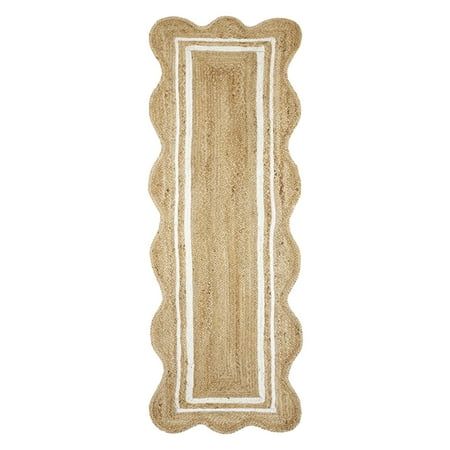 Add relaxed and refined style to any room with the My Texas House Natural/White Scallop Jute with Border Rug Runner. This flatweave runner is artfully woven by hand using natural jute fibers and has a contrasting border and distinctive wave scalloped edges for an elevated look and feel. Its textured jute pile is naturally durable and great for high-traffic areas. You can keep this handcrafted rug looking and feeling fresh by vacuuming it regularly to remove dirt and dust. We recommend spot-clean Scalloped Rug, My Texas House, Jute Runner, Texas House, Runner Rug Kitchen, Border Rugs, Pumpkin Fall Decor, Refined Style, Scalloped Edges