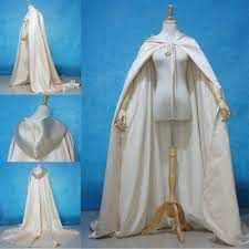 Wedding Cape Bridal Cloak Champagne White Ivory Satin Cape with Hood Handfasting | eBay Bridal Cloak, Long Cloak, Cape With Hood, Wedding Cloak, White Cape, Snow Dress, White Champagne, Wedding Cape, Bridal Shawl