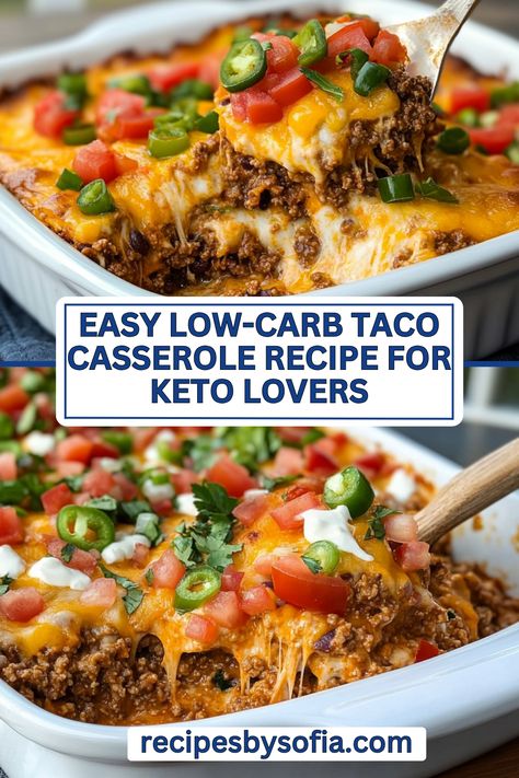 Low Carb Meals To Go, Best Keto Taco Casserole, Taco Casserole Healthy Low Carb, Keto Turkey Taco Casserole, Low Carb Tex Mex Recipes, Lazy Keto Ground Beef Recipes, Keto Walking Taco Casserole, Keto Dorito Casserole, Keto Lunch For A Crowd