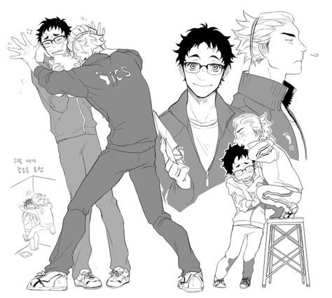 Ukitake Haikyuu, Keishin Ukai X Ittetsu Takeda, Ukai X Takeda Fanart, Takeda X Ukai, Ukatake Haikyuu, Ukai Takeda, Coach Ukai X Takeda, Takeda Haikyuu, Ukai Haikyuu