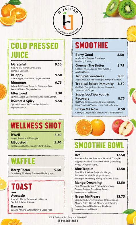 juice menu design. Smoothies menu design Smoothie Menu Design, Smoothie Menu, Client Satisfaction, Food Menu Design, Strawberry Blueberry, Pressed Juice, Cold Pressed Juice, Restaurant Menu Design, Restaurant Food