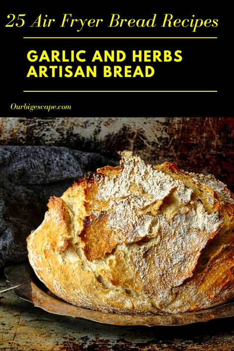 Bread In A Air Fryer, Air Fryer Ciabatta Bread, Making Bread In Air Fryer, Ninja Foodie Bread Recipes, Bake Bread In Air Fryer, Airfryer Sourdough Bread, Air Fryer Italian Bread, Baking Bread In Air Fryer, Ninja Foodi Bread Recipes