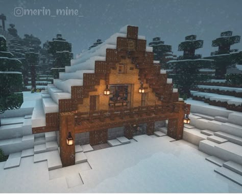 🇫🇷medial texture pack on Instagram: “Third request, a chalet where to find refuge on snowy days 🌨❄️     #minecraft #medialpack #minecraftbuilds Minecraft Iceberg House, Snow Home Minecraft, Snowy Spruce House Minecraft, Winter Town Minecraft, Snowy Base Minecraft, Minecraft Snow Builds House, Minecraft Snow Mountain House, Snowy Cabin Minecraft, Minecraft Houses Snow Biome