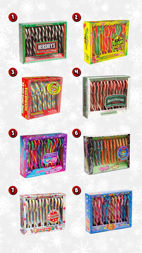 Candy canes are a lot more fun when they come in the same flavor as your favorite candy! Try Sour Patch Kids candy canes, Hershey's Chocolate candy canes, and Jelly Belly jelly bean candy canes for a new twist on the most timeless holiday treat. We have even more fun and festive candy canes on our site! http://www.candywarehouse.com/themes/christmas-candy/?Category=Christmas%20Candy%3aChristmas%20Candy%20Canes%20and%20Candy%20Sticks&DepartmentId=28&F_All=Y Candy Cane Flavors, Candy Cane Recipe, Bulk Candy Store, Candy Kit, Popular Candy, Hershey's Chocolate, All Candy, Christmas Party Themes, Snack Gift