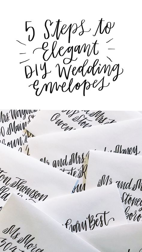 Calligraphy For Wedding Invitations, Wedding Hand Lettering, Address Envelopes By Hand, Hand Addressed Envelopes, Envelope Hand Lettering, Diy Wedding Envelopes, Calligraphy Addressed Envelopes, Pretty Penmanship, Handwritten Envelopes